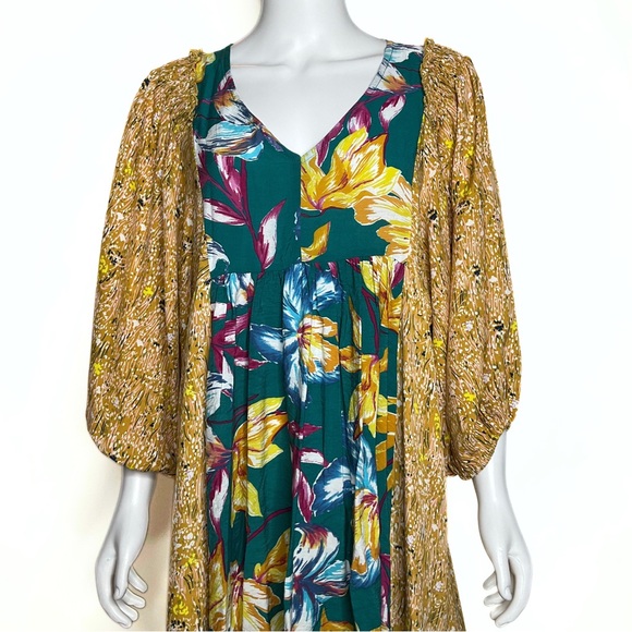 GiGiO Mixed Media High Low Dress Womens SZ S Romantic Fairy Boho Cottagecore - Picture 2 of 10